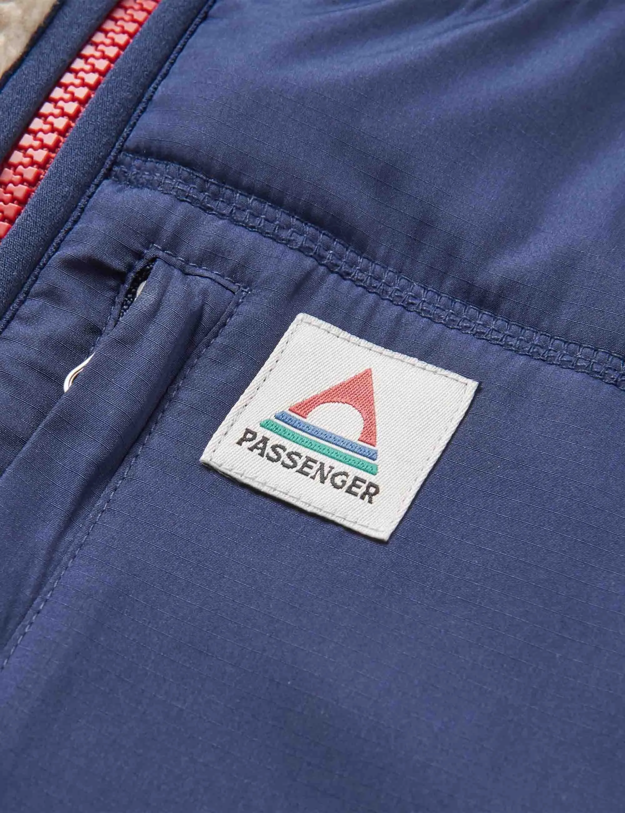 Woodland Hooded 1/2 Zip Polar Fleece - Grey Marl/Tidal Blue